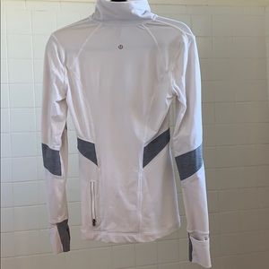 Lululemon White Running 1/4 Zip Jacket